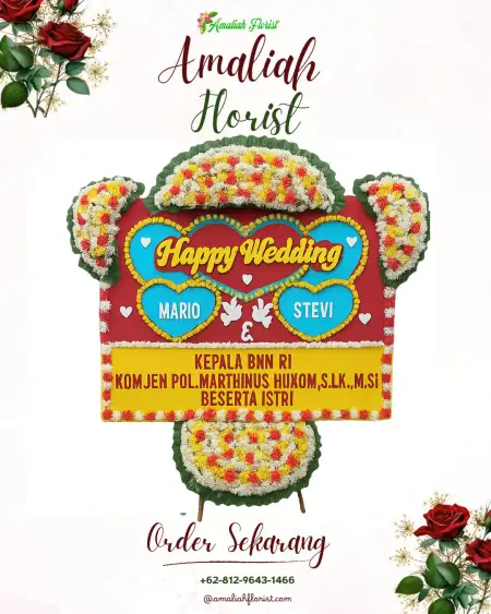 Papan Bunga Pernikahan Pagutan Timur